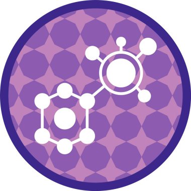 Molekül Simgesi, Web Kullanımı için Basit Vektör İllüstrasyonu