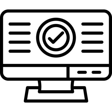 bilgisayar ekranı simgesi, vektör illüstrasyon tasarımı