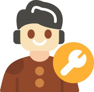 avatar erkek insanlar düz stil simgesi