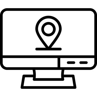 konum. Web simgesi basit illüstrasyon