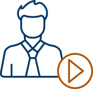 Web Kullanımı için Kullanıcı Oynatıcı Simgesi, Basit Vektör İllüstrasyonu