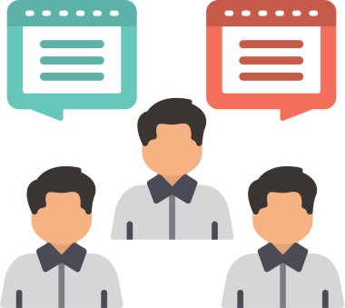 iş insanları düz vektör simgesi