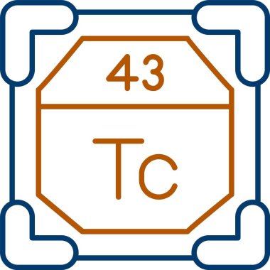 43 Teknetyum Simgesi, Web Kullanımı için Basit Vektör İllüstrasyonu