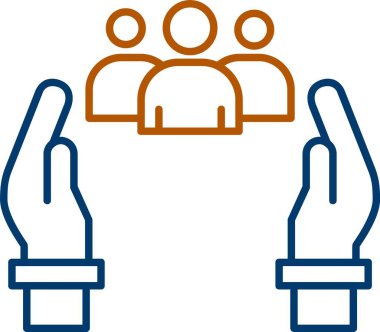 Web Kullanımı İçin Sosyal Yardım Simgesi, Basit Vektör İllüstrasyonu