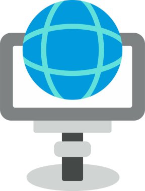 dünya çapında genel internet simgesi doldurulmuş ana hatlar biçiminde