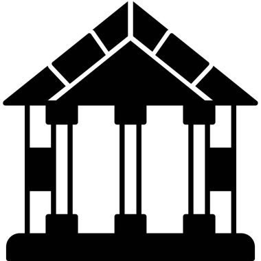 Modern binanın vektör illüstrasyonu