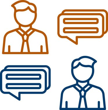 Web Kullanımı için İletişim Simgesi, Basit Vektör İllüstrasyonu