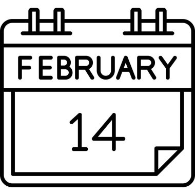 14 Şubat tarih simgesi