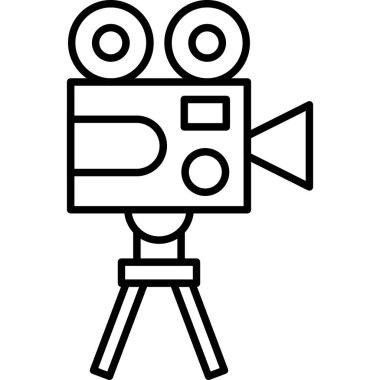 Sinema kamerası vektör illüstrasyonu