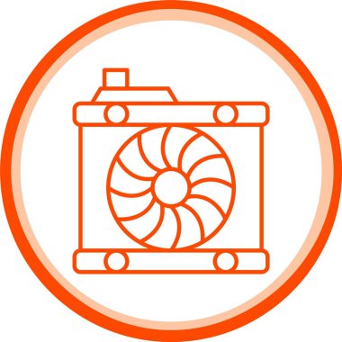 Web Kullanımı için Basit Vektör İllüstrasyonu Radyatör Simgesi
