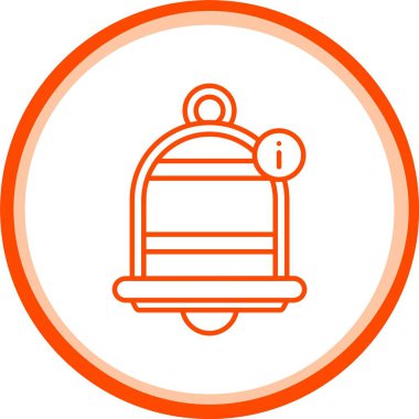 Benzersiz çan simgesi vektör illüstrasyonu