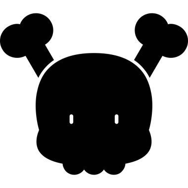 Beyaz arkaplanda izole edilmiş şirin kafatası.