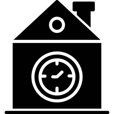 Saat simgesinin vektör illüstrasyonu.