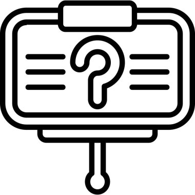 Bir sorum var. Web simgesi basit illüstrasyon