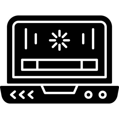 Bilgisayar simgesi. Web için bilgisayar vektör simgelerinin özet çizimi