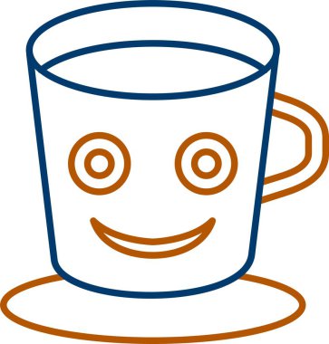 Kahve Simgesi, Web Kullanımı için Basit Vektör İllüstrasyonu