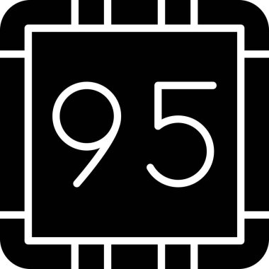 dijital numara 8 simgesi, vektör illüstrasyonu