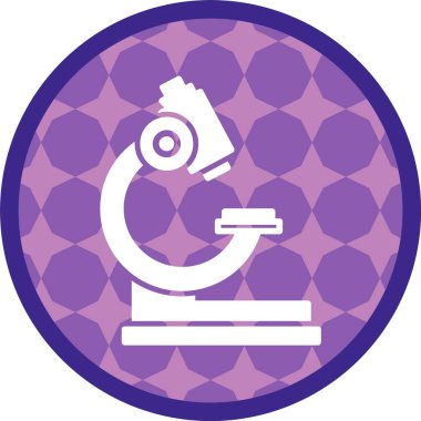 Web Kullanımı için Mikroskop Simgesi, Basit Vektör İllüstrasyonu