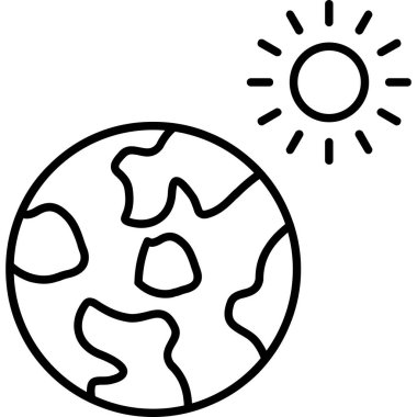 Planet Earth simgesini, anahat stili