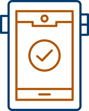 Mobilephone Simgesi, Web Kullanımı için Basit Vektör İllüstrasyonu