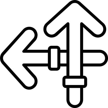 ok yönü konum simgesi ana hat biçiminde