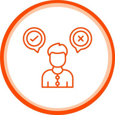 Web Kullanımı için Karar Alma Simgesi, Basit Vektör İllüstrasyonu