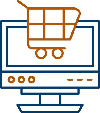 Web Kullanımı için Bilgisayar Simgesi, Basit Vektör İllüstrasyonu