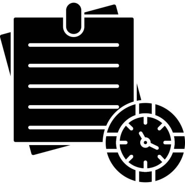 zaman yönetimi simgesi, vektör tasarımı