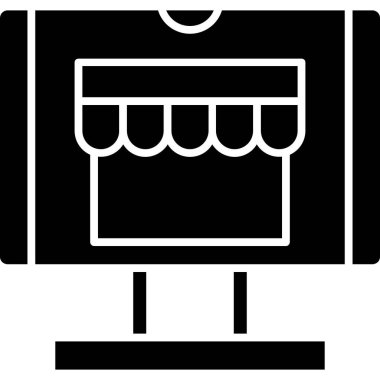 dükkan simgesi vektör illüstrasyonu