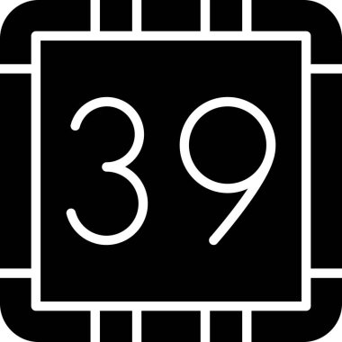 6 numaralı simge, basit vektör illüstrasyonu