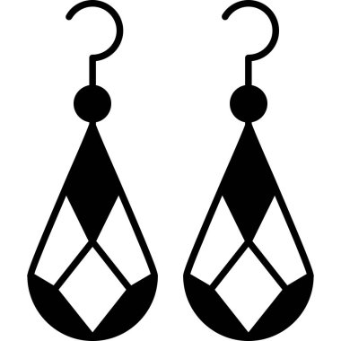 aksesuar küpe simgesi ana hat biçiminde