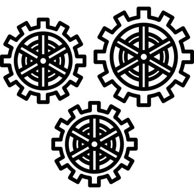 beyaz arkaplanda dişli simgesi