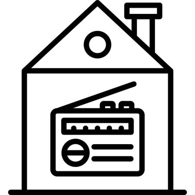 ev sahipliği simgesi ana hatları biçiminde