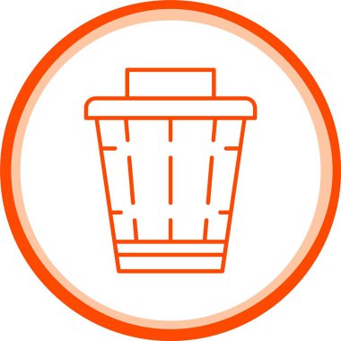 Çöp Kutusu Simgesi, Web Kullanımı için Basit Vektör İllüstrasyonu