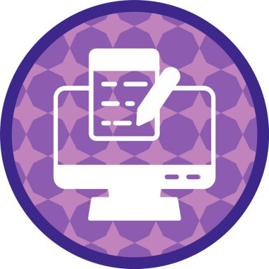 Web Kullanımı için Not Simgesi, Basit Vektör İllüstrasyonu