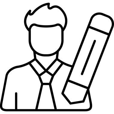 avatar iş adamı erkek simgesi ana hatlarda