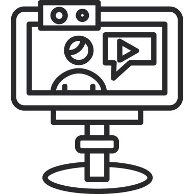 Monitör. Web simgesi basit tasarım