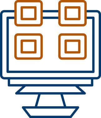 Web Kullanımı için Windows Simgesi, Basit Vektör İllüstrasyonu