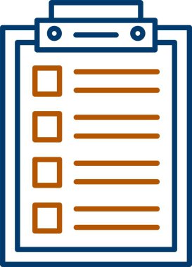 Web Kullanımı için Kontrol Listesi Simgesi, Basit Vektör İllüstrasyonu