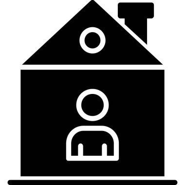 Ev. Web simgesi basit illüstrasyon