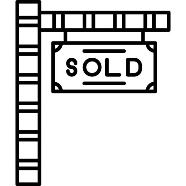 Ev satışı simgesi, taslak biçimi