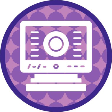 Web Kullanımı için Pc Simgesi, Basit Vektör İllüstrasyonu