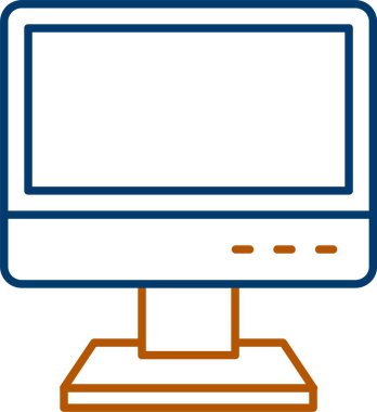 Web Kullanımı için Bilgisayar Simgesi, Basit Vektör İllüstrasyonu