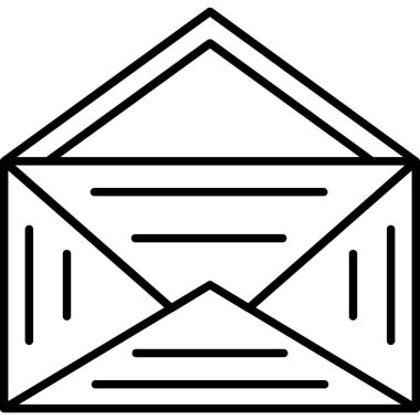 zarf simgesi, vektör çizimi