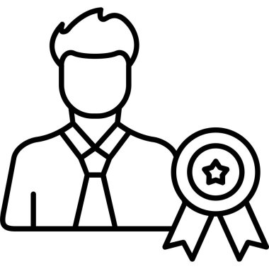 ödül rozeti ikonu vektör özeti çizimi