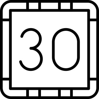 3 numaralı simge, basit vektör illüstrasyonu