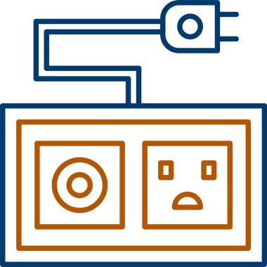 Eklenti ve Soket Simgesi, Web Kullanımı için Basit Vektör Resimleri