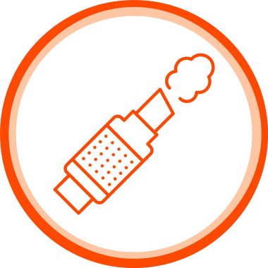 Web Kullanımı için Egzoz Simgesi, Basit Vektör İllüstrasyonu