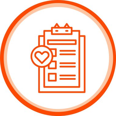 Web Kullanımı için İstek Listesi Simgesi, Basit Vektör İllüstrasyonu