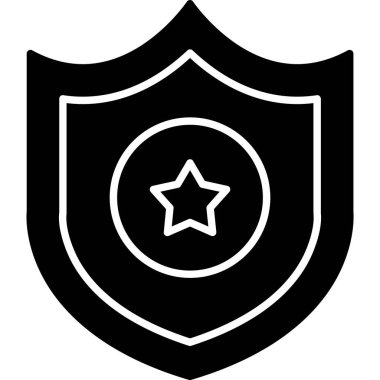 kalkan ikon vektör illüstrasyonu